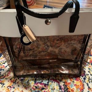Coach Tote Bag- Black Transparent